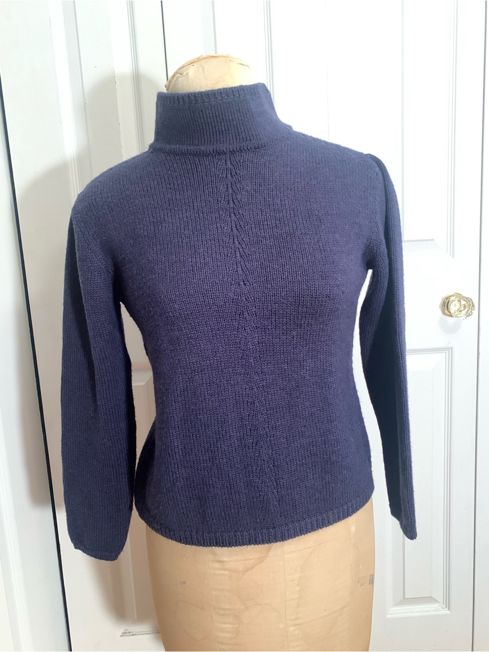 Talbots Vintage Navy Blue Turtleneck Sweater
